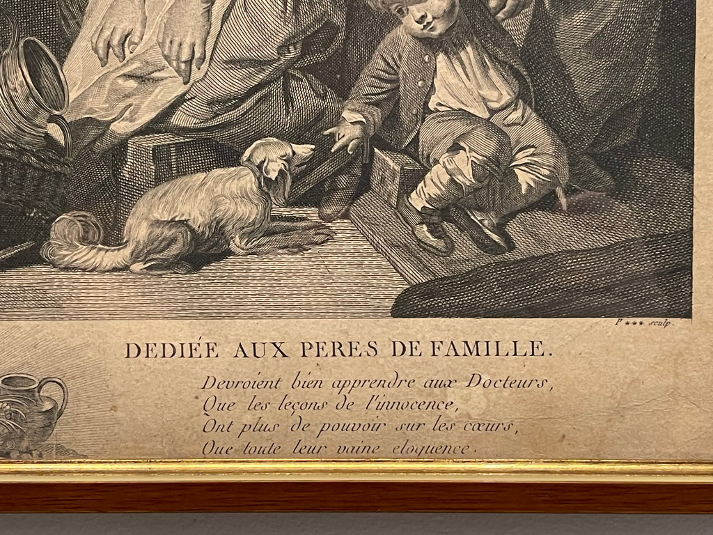 La Dévotion sincère au logis – Gravure d’après Greuze – 51,5 cm