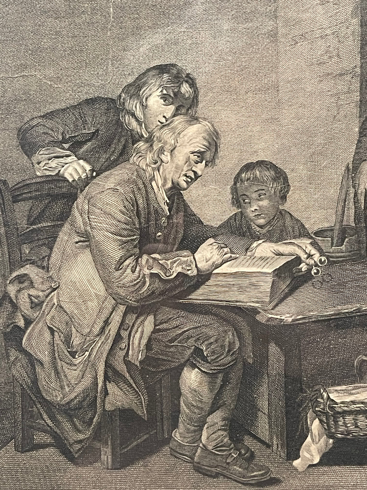 La Dévotion sincère au logis – Gravure d’après Greuze – 51,5 cm