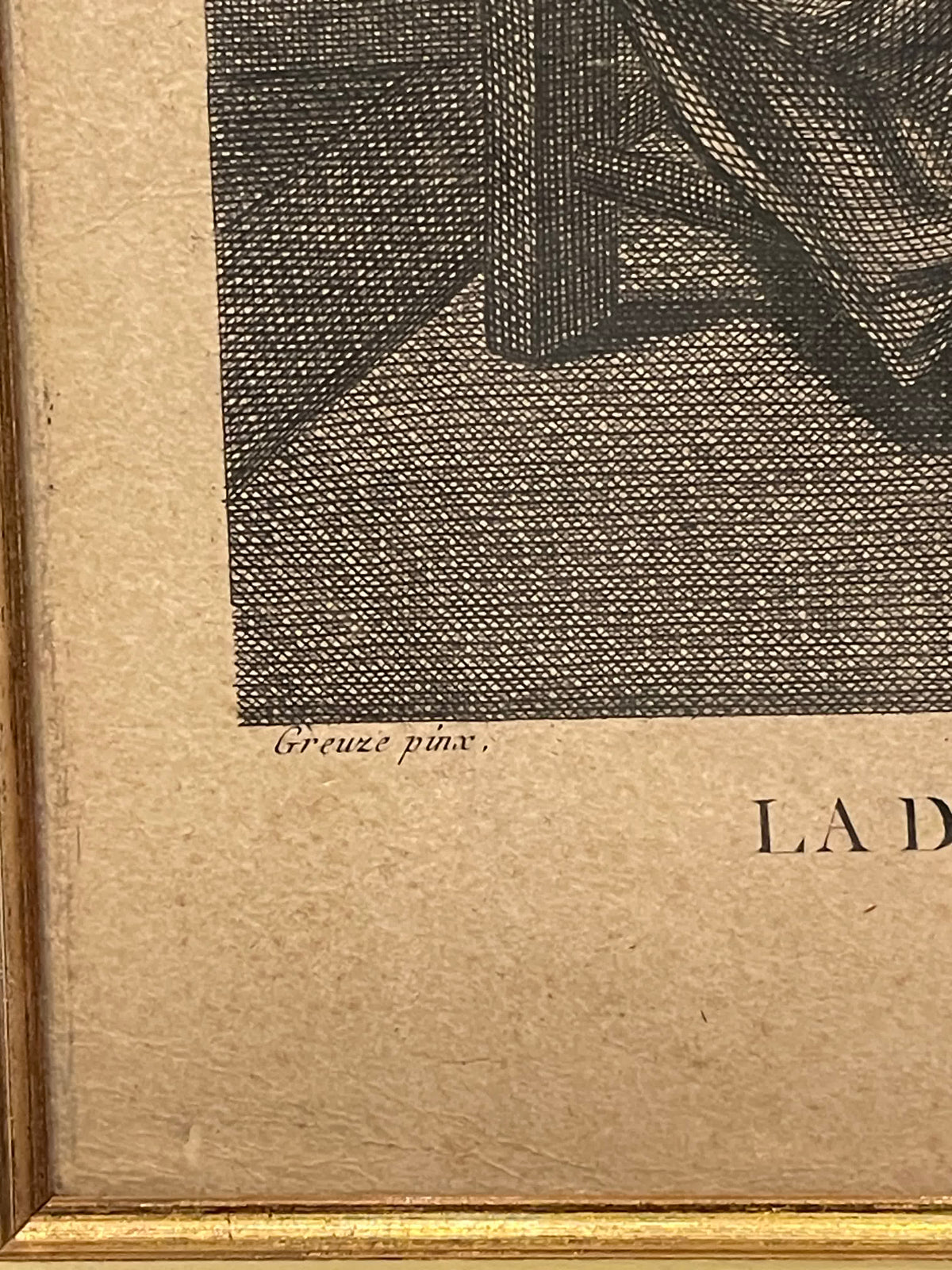 La Dévotion sincère au logis – Gravure d’après Greuze – 51,5 cm