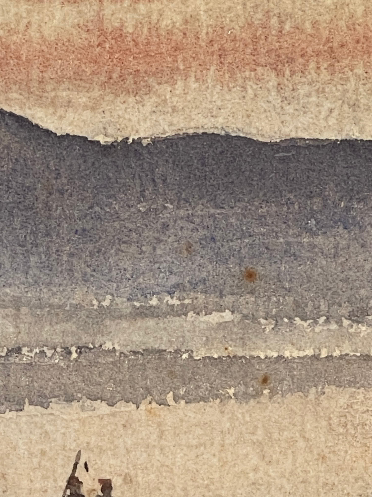 Paysage orientaliste à la caravane – Aquarelle datée 1896 - Signée A Derain