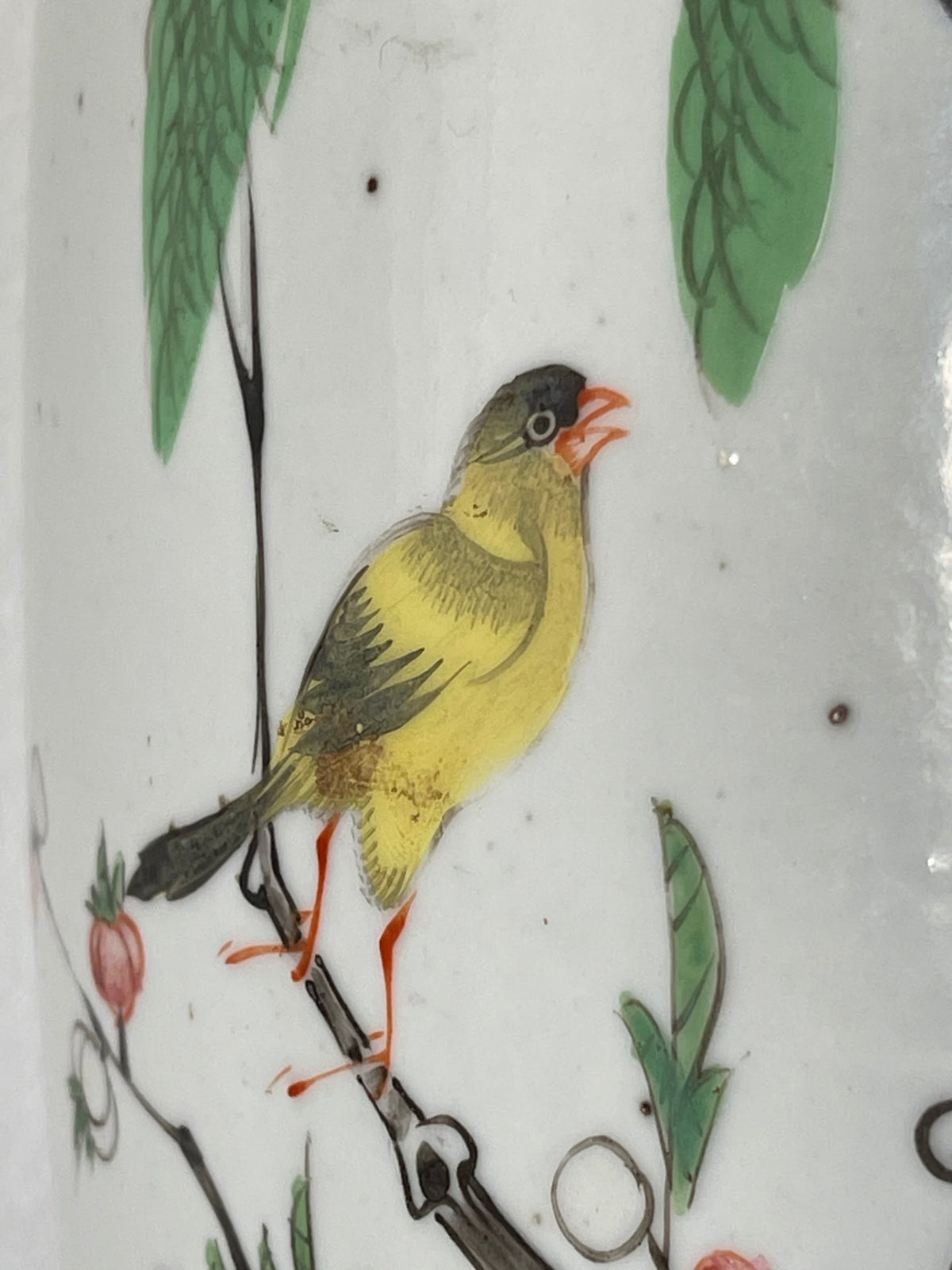 Chine (Période République, c. 1920-1940) — Grand vase balustre en porcelaine Famille Rose à décor Fleurs et Oiseaux (H. 42 cm)