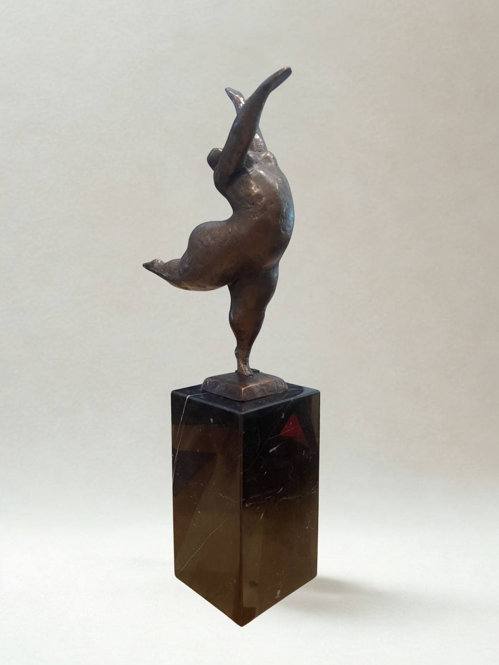 Bronze-Skulptur nach Milo - Tänzerin – Moderne Kunst – Marmorsockel - 33cm