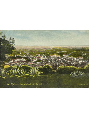 Hyères (Var) – Vue générale de la ville – CPA colorisée n° 24