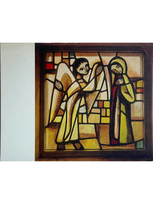 Taizé – Église de la Réconciliation, vitrail de l'Annonciation par frère Eric – CPSM