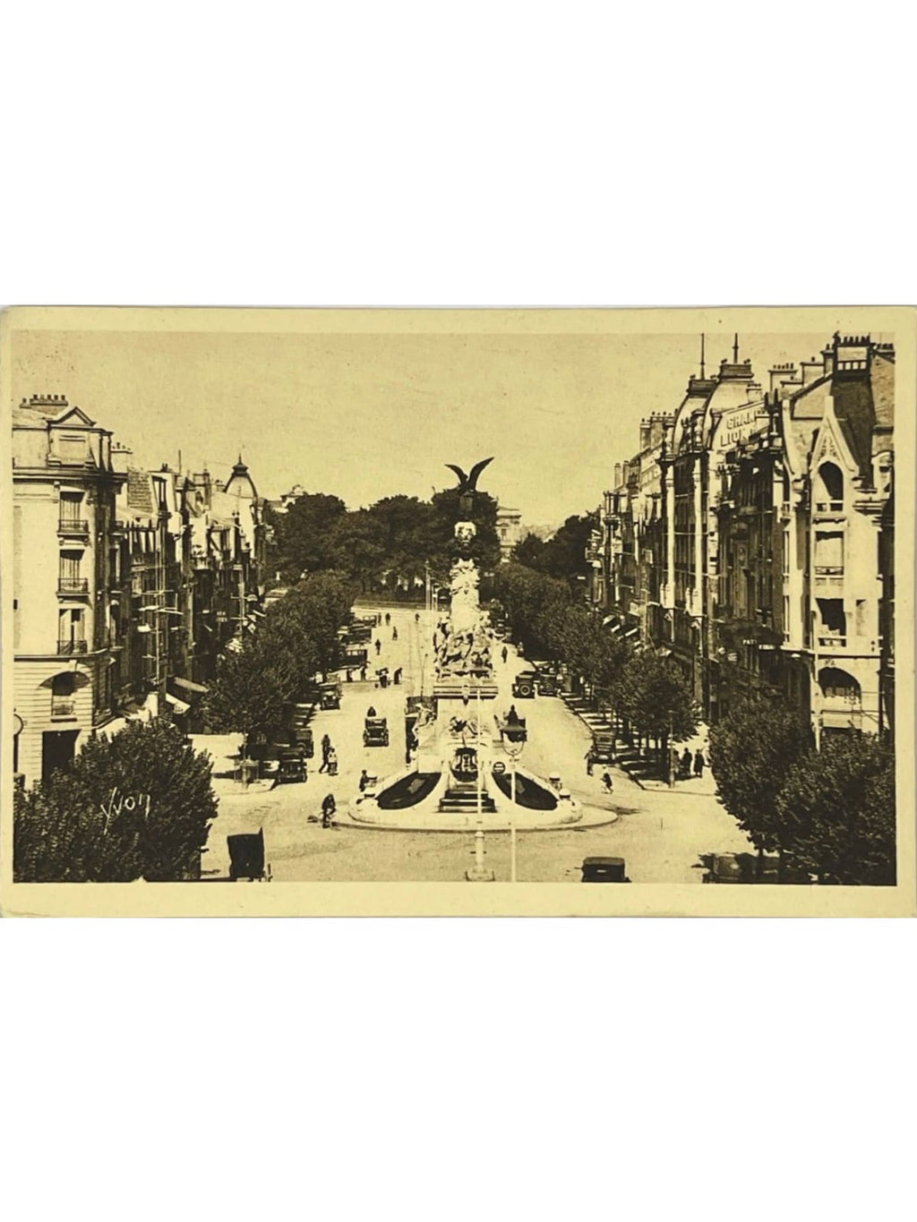 Recto de la carte postale