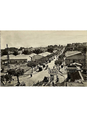 Carte postale – Orléansville – Rue Bouteloup et cité de recasement des commerçants – 1958
