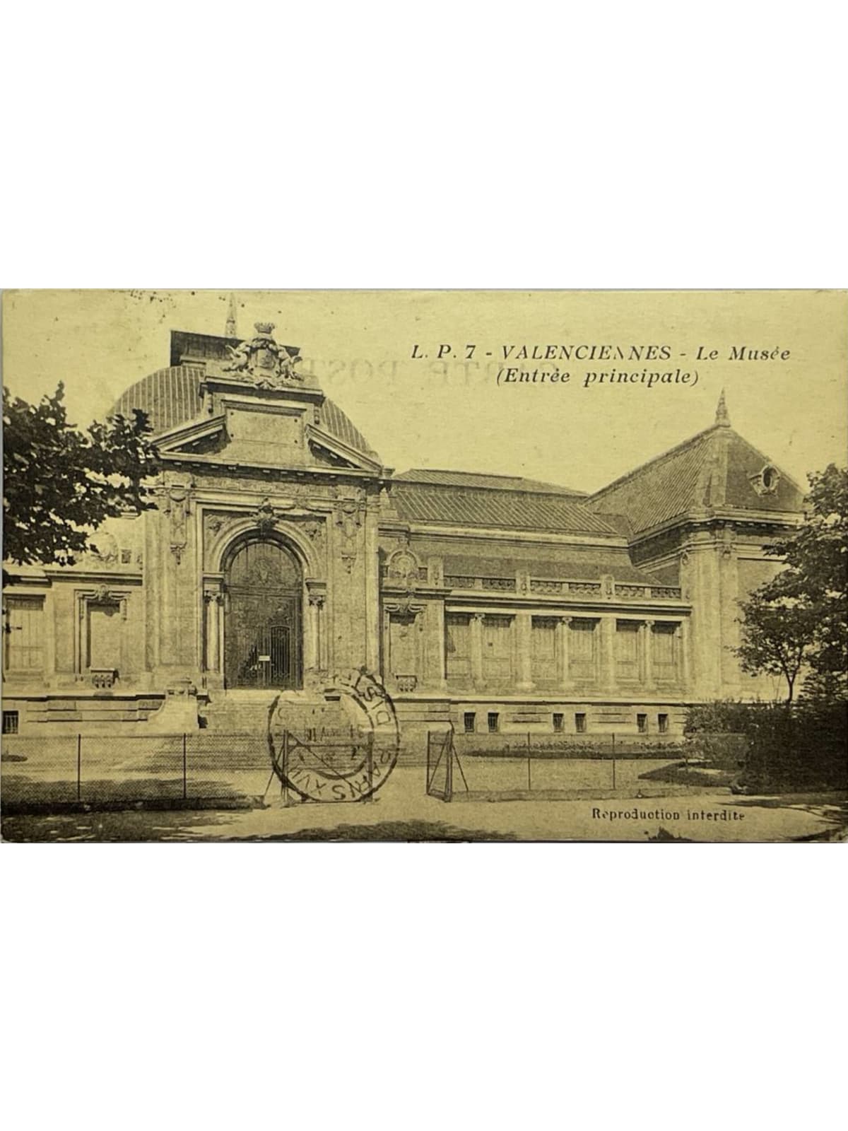 Recto de la carte postale