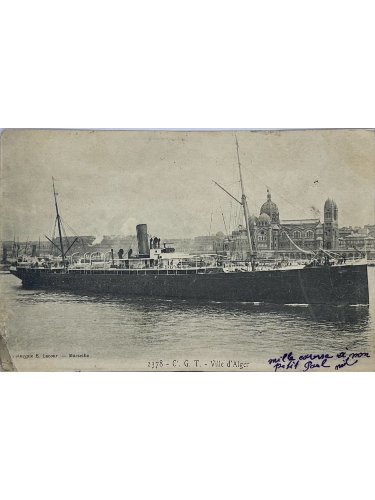 Recto de la carte postale