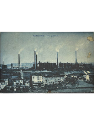 Homécourt (54) – Vue générale et site industriel – CPA circulée 1931