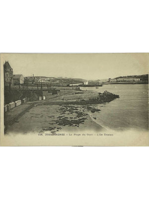 Douarnenez – Plage du Guet et île Tristan – CPA ancienne n°108