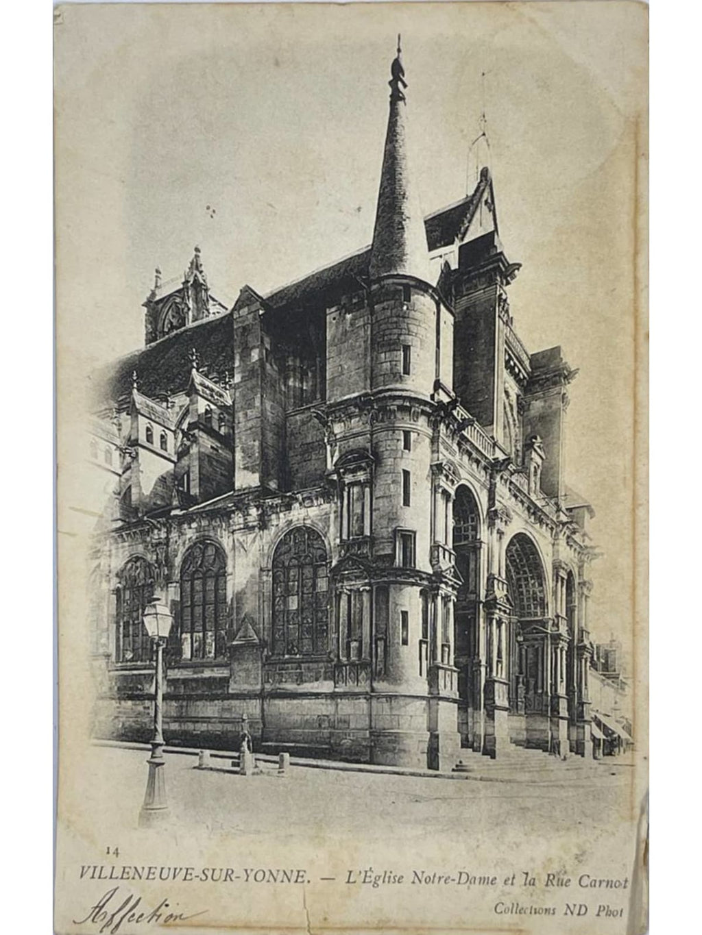 Recto de la carte postale
