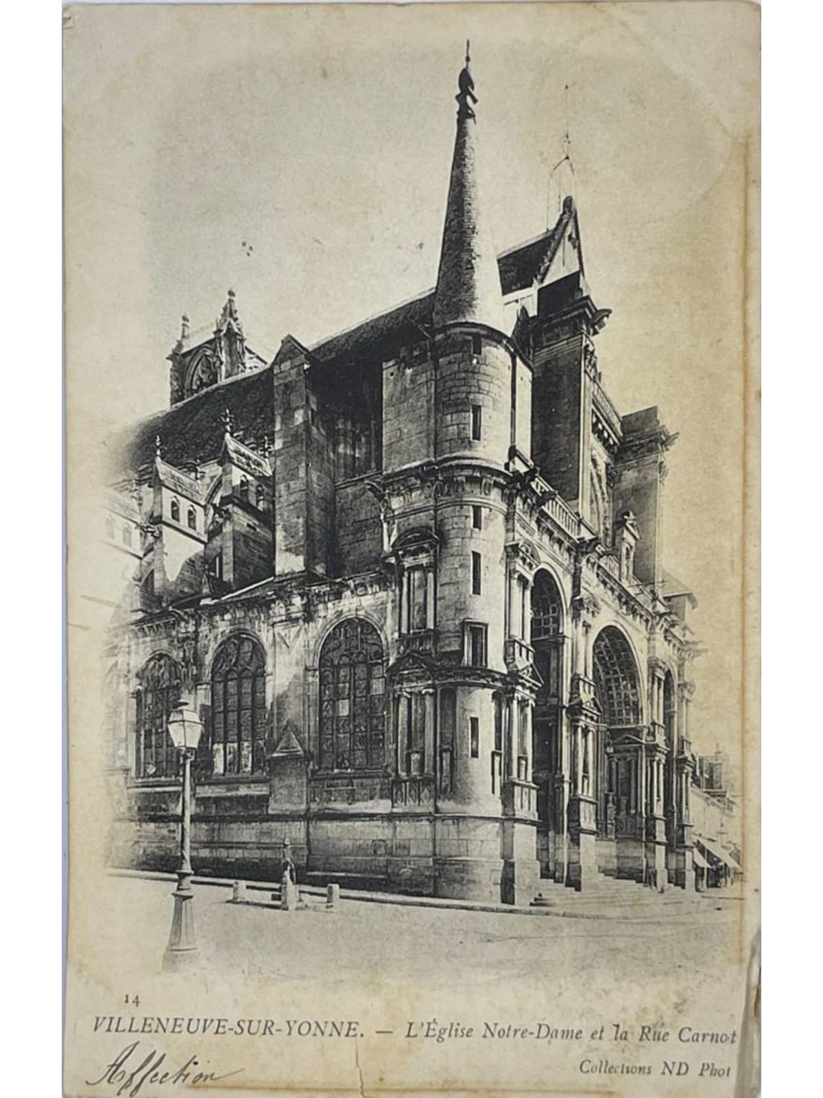 Recto de la carte postale