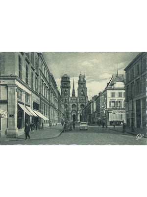 Orléans – Rue Jeanne-d'Arc et cathédrale Sainte-Croix – CPSM n° 1861