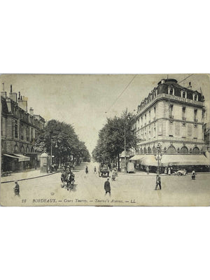 Bordeaux – Cours Tourny, scène animée et attelage – CPA LL n°18
