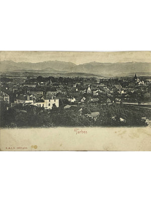 Tarbes – Vue générale et chaîne des Pyrénées – CPA vers 1900