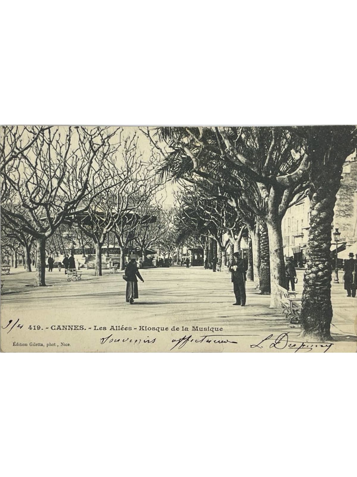 Recto de la carte postale