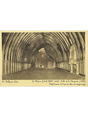 Sully-sur-Loire – Château féodal, salle de la Charpente – CPA n°31