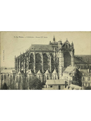 Le Mans – Cathédrale Saint-Julien et rosace du XVe siècle – CPA n° 25