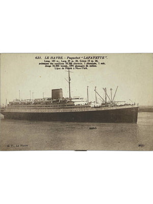 Le Havre – Paquebot Lafayette, ligne Le Havre-New York – CPA n° 621