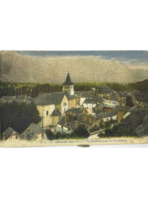 Argelès-Gazost – Vue générale prise de l'Orphelinat – CPA colorisée n° 19