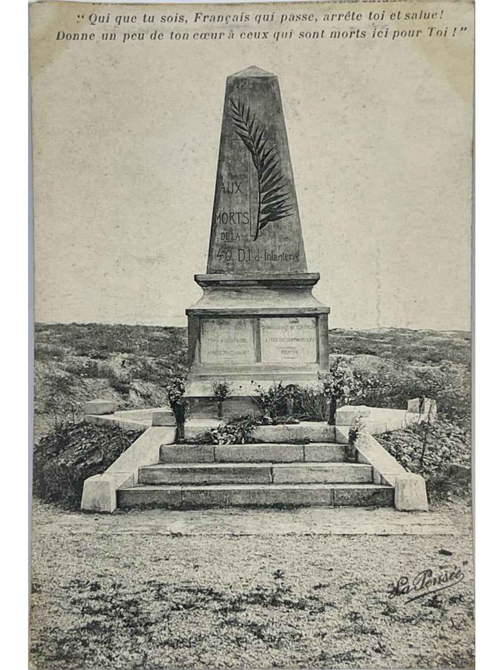 Recto de la carte postale