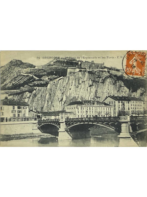 Grenoble – Pont de l'Esplanade et les forts – CPA n°84 E.R.
