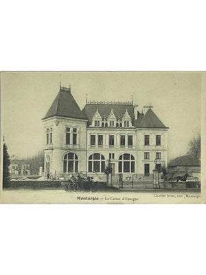 Montargis – La Caisse d'Épargne et attelage – CPA Chertier frères
