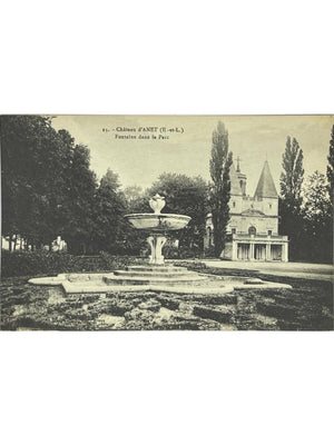 Anet (Eure-et-Loir) – Château et fontaine dans le parc – CPA n°23