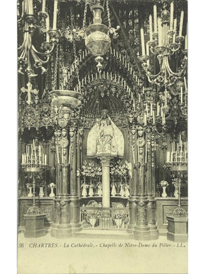Chartres – Cathédrale, chapelle Notre-Dame du Pilier – CPA n° 96 L.L.