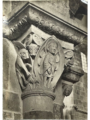 Vézelay (Yonne) – Basilique, chapiteau roman – Combier n° 66