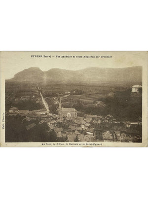 Eybens (Isère) – Vue générale et route Napoléon vers Grenoble – CPA