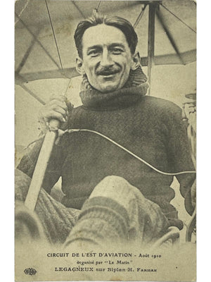 Circuit de l'Est d'Aviation 1910 – Legagneux sur biplan Farman