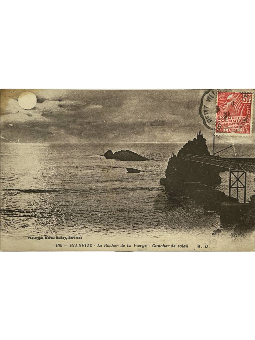 Recto de la carte postale