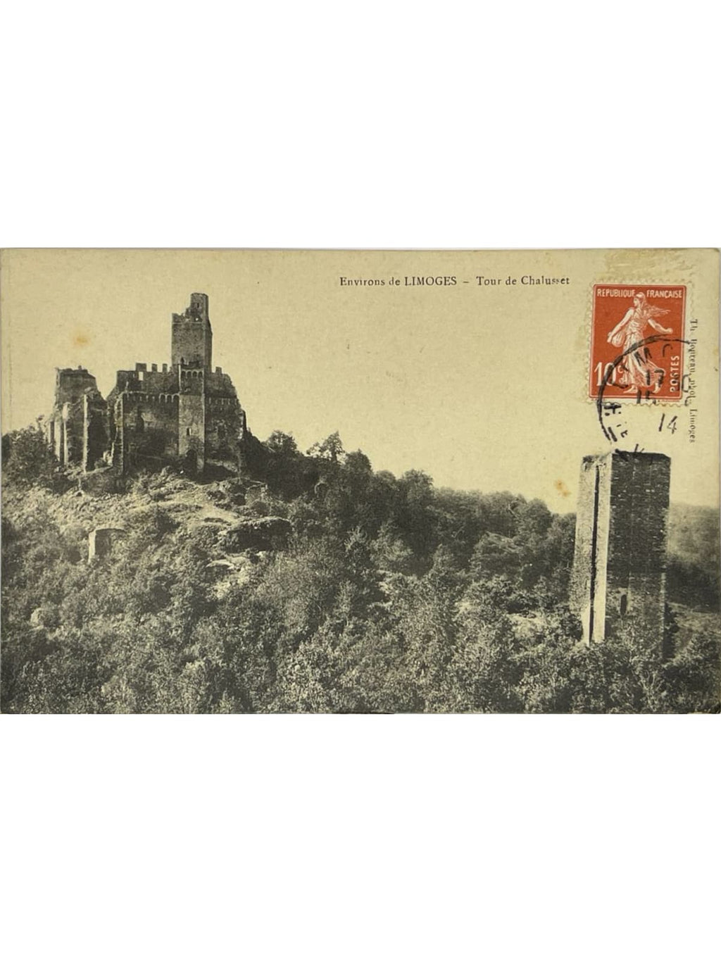 Recto de la carte postale
