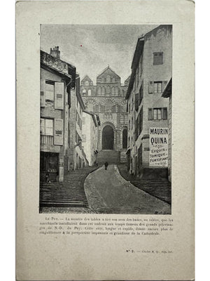 Le Puy-en-Velay – Montée des Tables et cathédrale – CPA n° 2