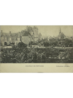 Piffonds (Yonne) – Château et église – CPA ancienne Collection J.D. Sens