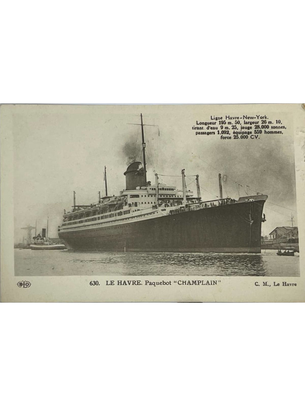 Recto de la carte postale