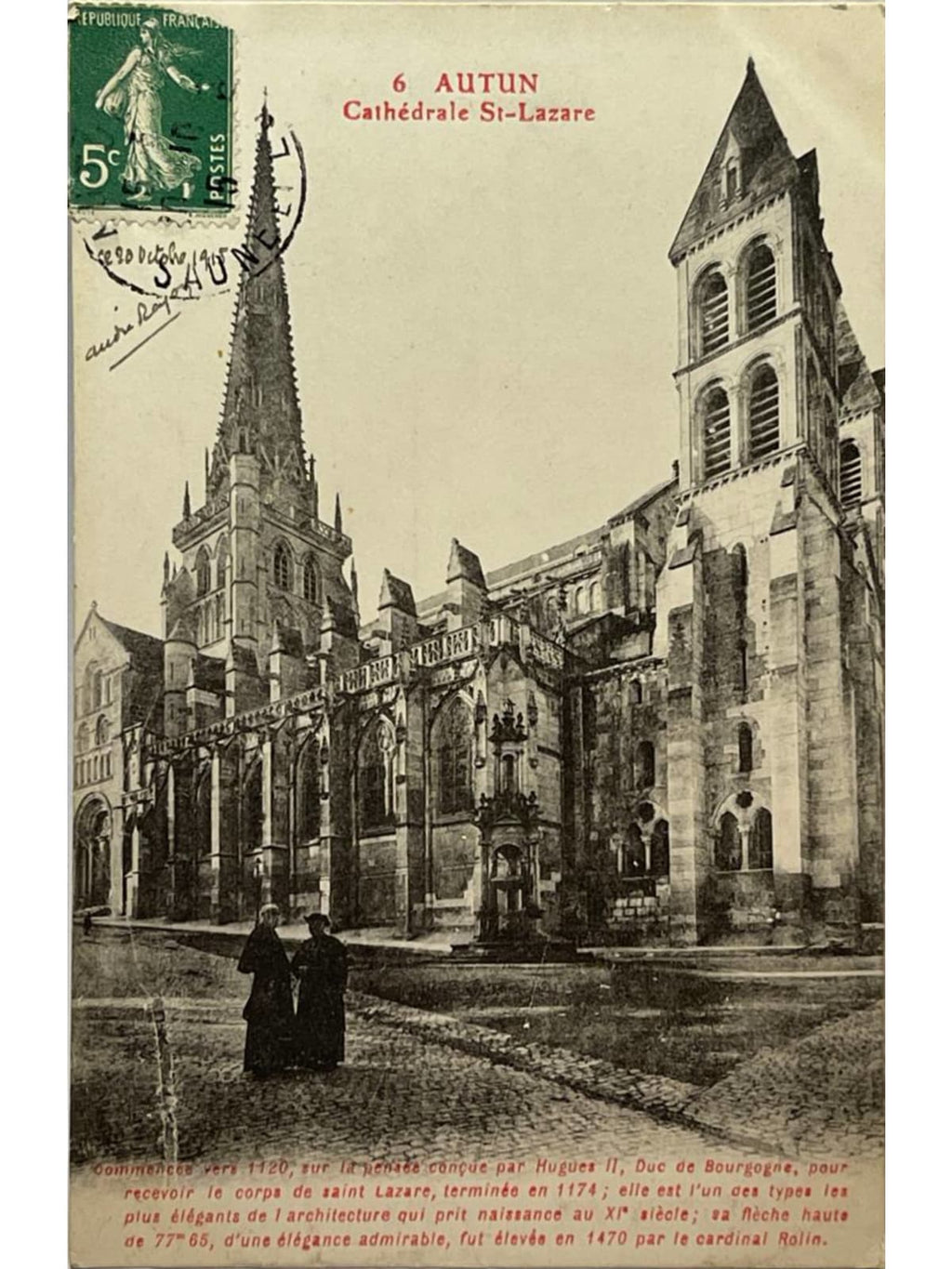 Recto de la carte postale