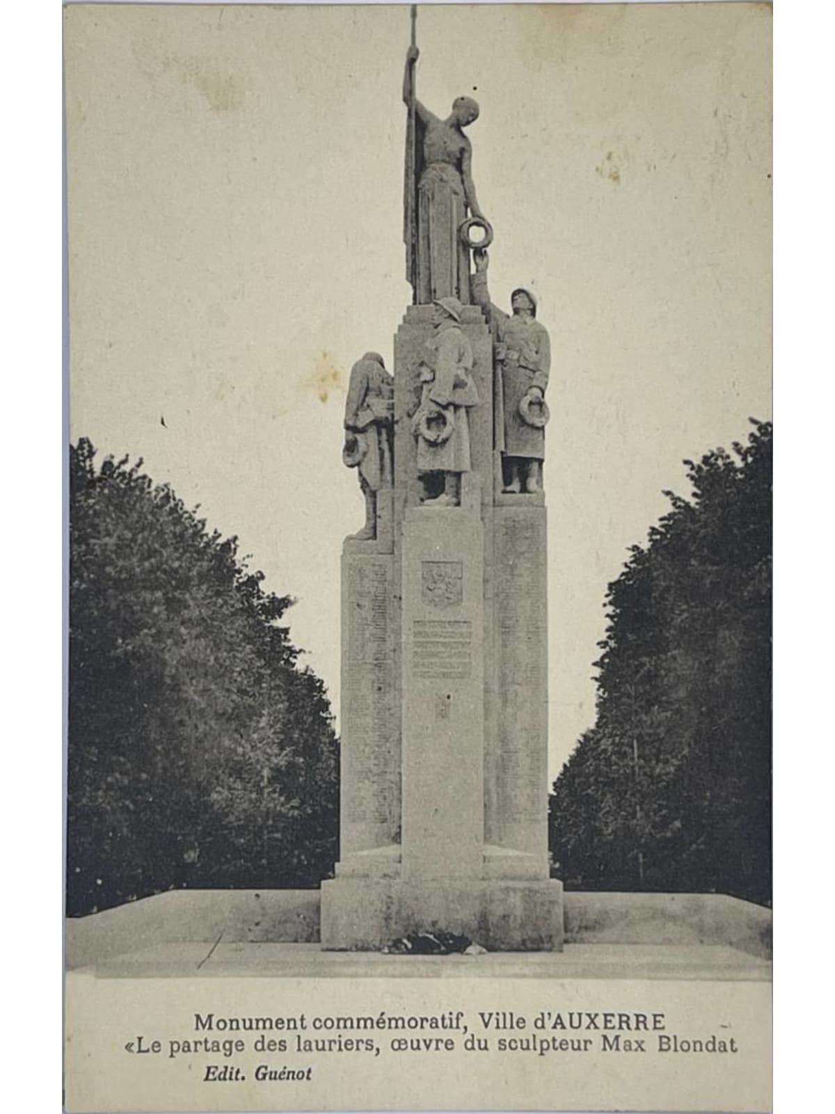 Recto de la carte postale