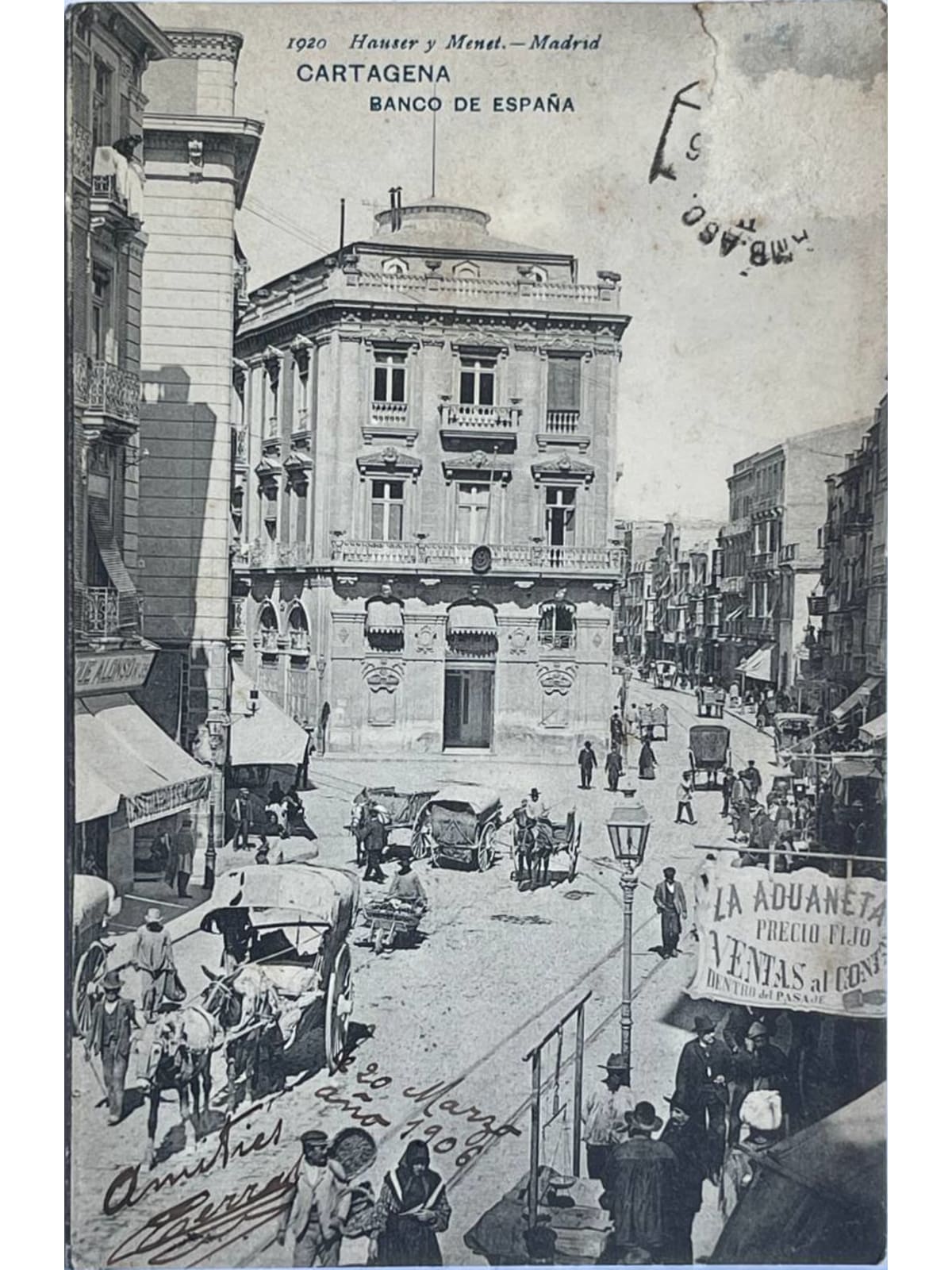 Recto de la carte postale