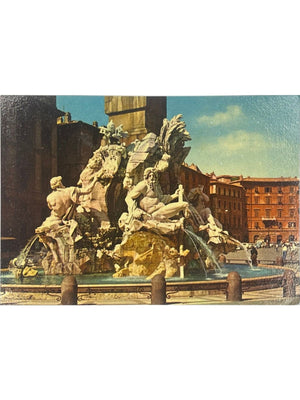 Carte postale – Rome – Piazza Navona, fontaine des Quatre-Fleuves – Carte couleur
