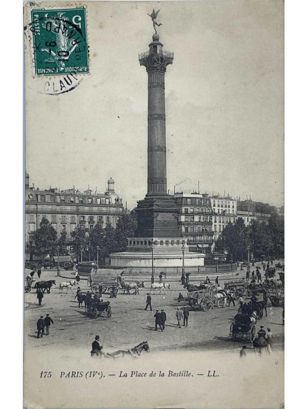 Recto de la carte postale