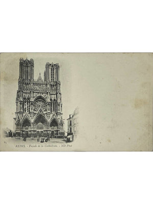 Carte postale – Reims – Façade de la cathédrale Notre-Dame – ND Phot. n° 25