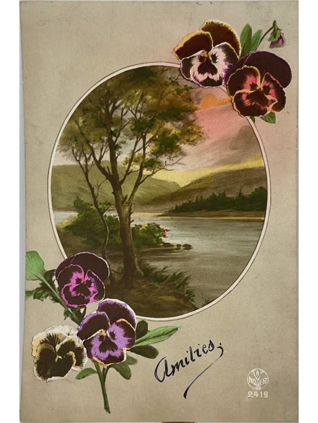 Recto de la carte postale