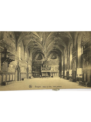 Bruges – Hôtel de Ville, salle gothique – CPA Nels n° 52