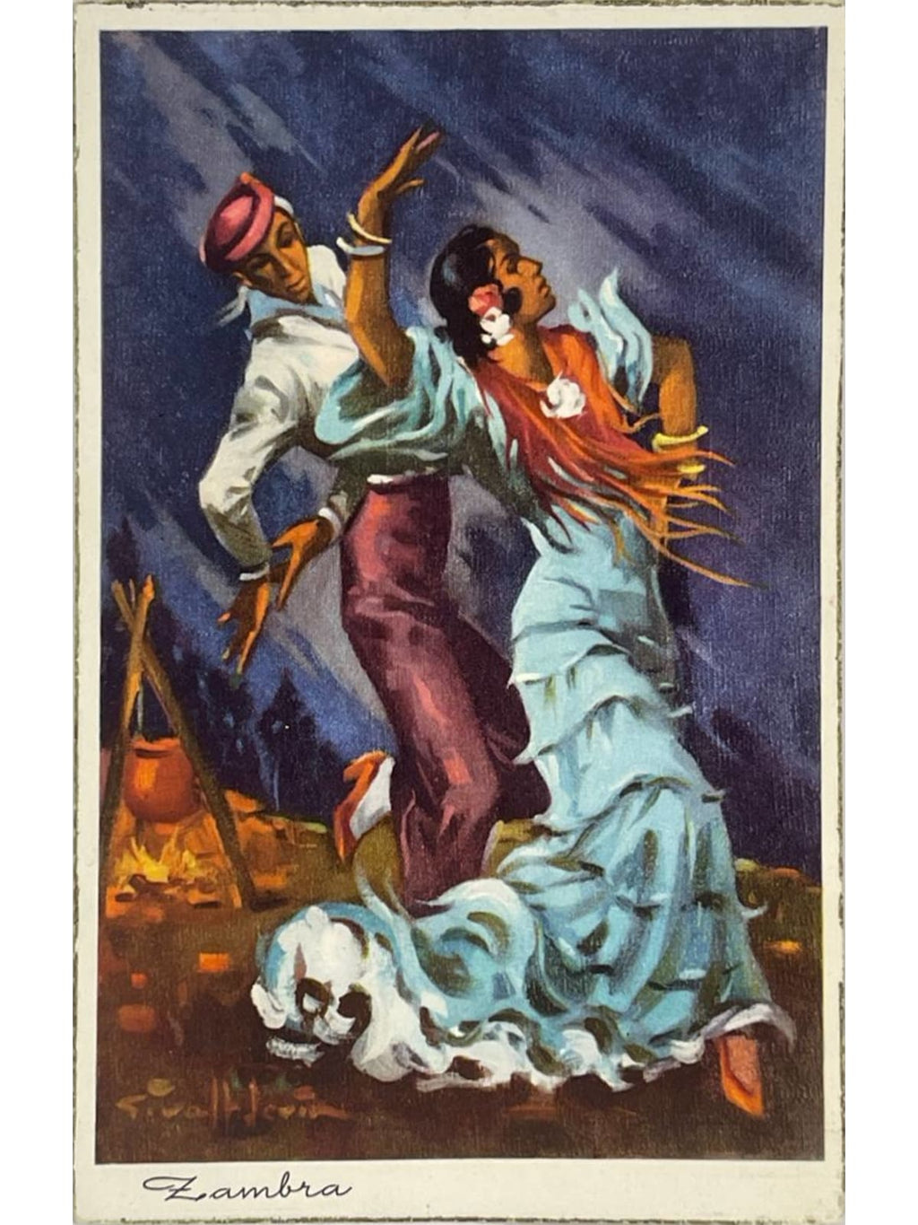 Recto de la carte postale