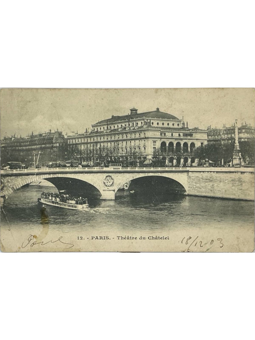 Recto de la carte postale