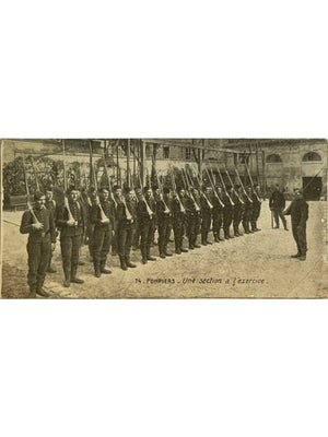 CPA Pompiers – Une section à l'exercice – N° 74