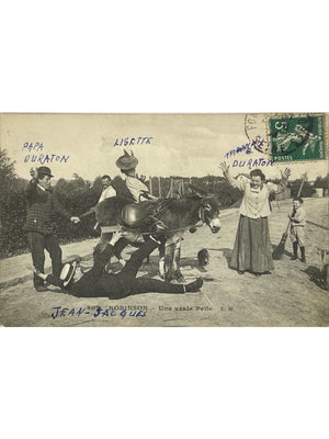Le Plessis-Robinson – Une vraie Perle, scène humoristique avec âne – CPA n° 807