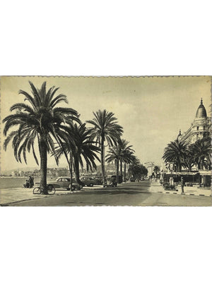 Cannes – La Croisette et l'hôtel Carlton – Carte postale années 1950